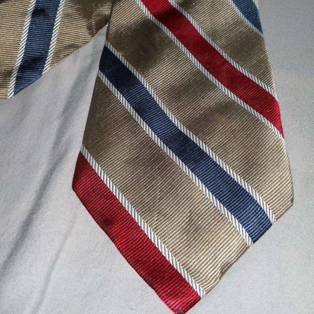 givenchy silk striped tie woven EUC